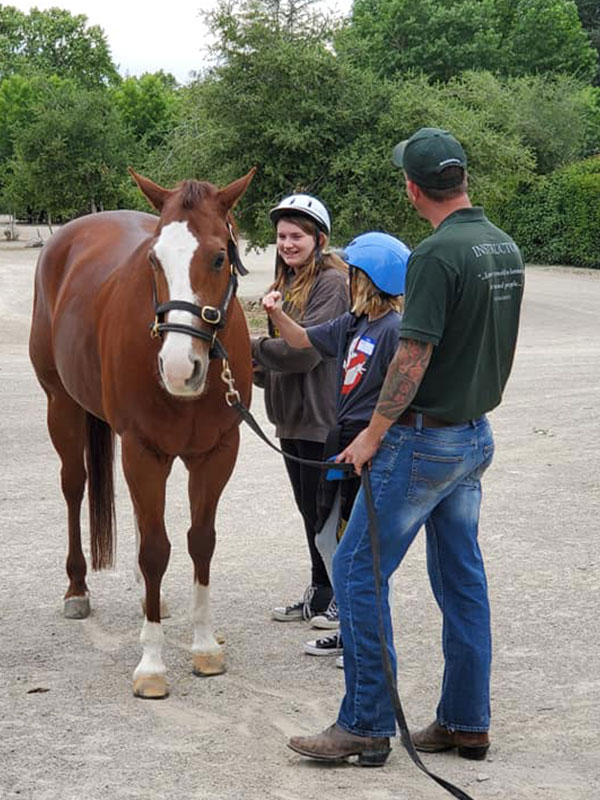 Monty Roberts Certified Instructor teaches at-risk teens at Join-Up International's Lead-Up California program